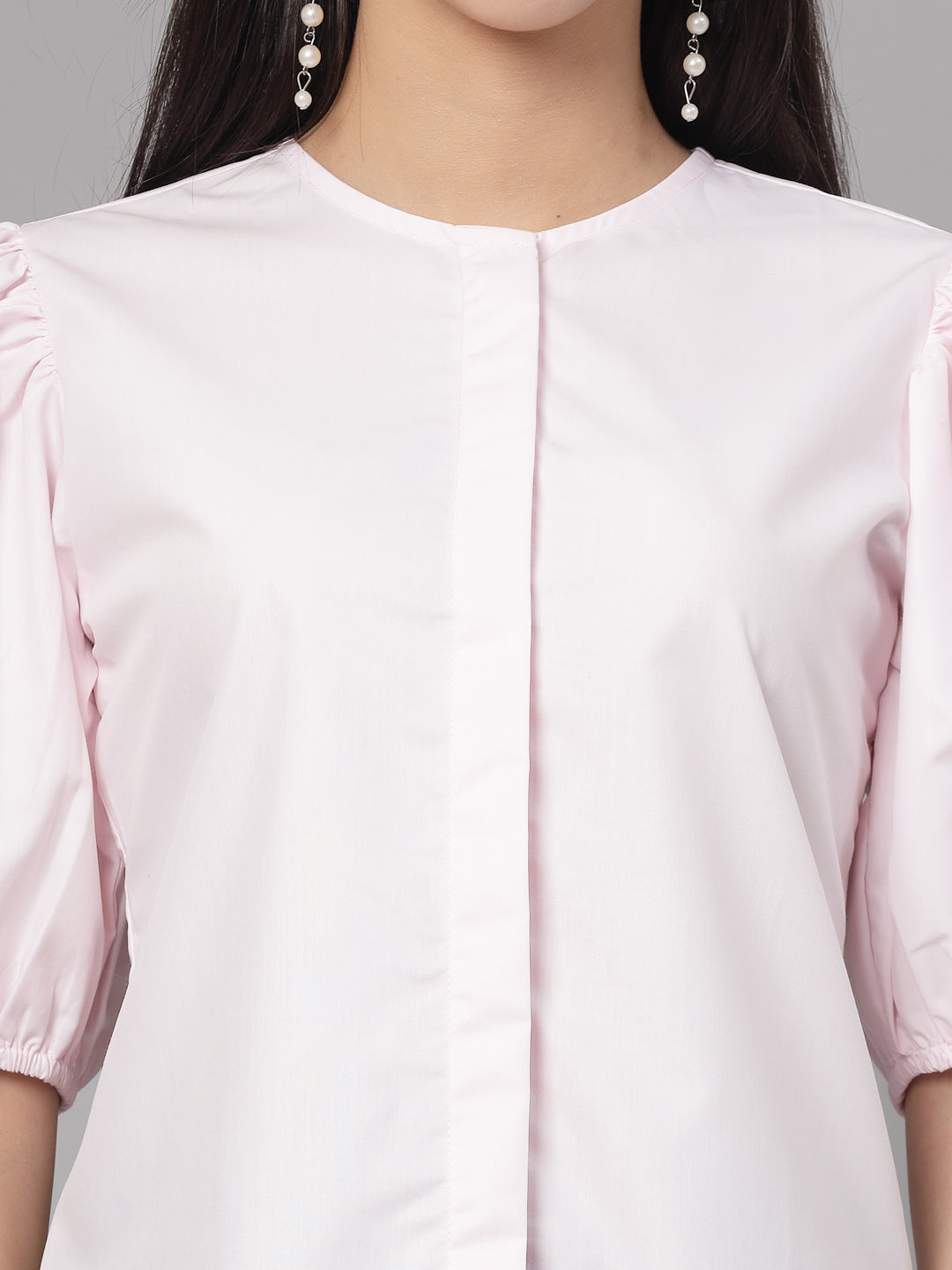 Style Quotient Women Solid Pink Polycotton Regular Formal Shirt-Shirts-StyleQuotient