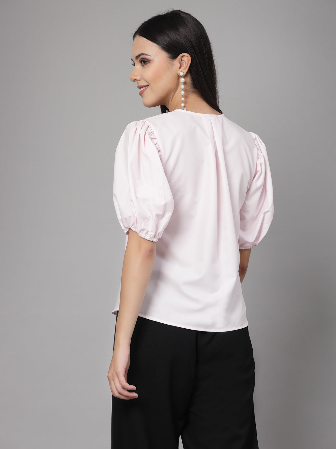 Style Quotient Women Solid Pink Polycotton Regular Formal Shirt-Shirts-StyleQuotient