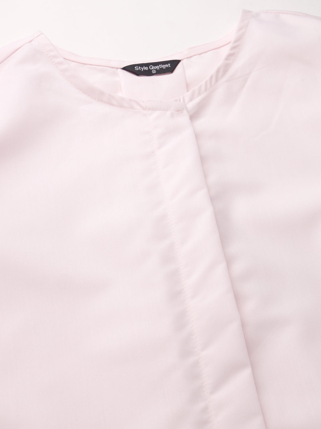 Style Quotient Women Solid Pink Polycotton Regular Formal Shirt-Shirts-StyleQuotient