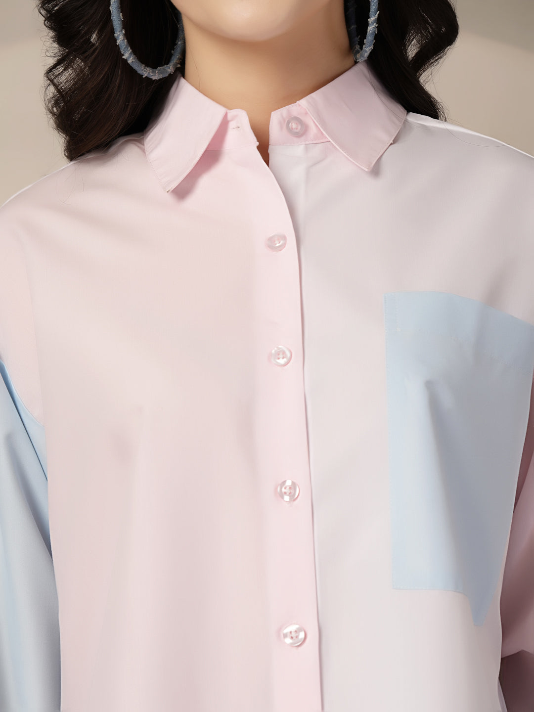 Style Quotient Womens Colour Block Oversize Shirt-Shirts-StyleQuotient