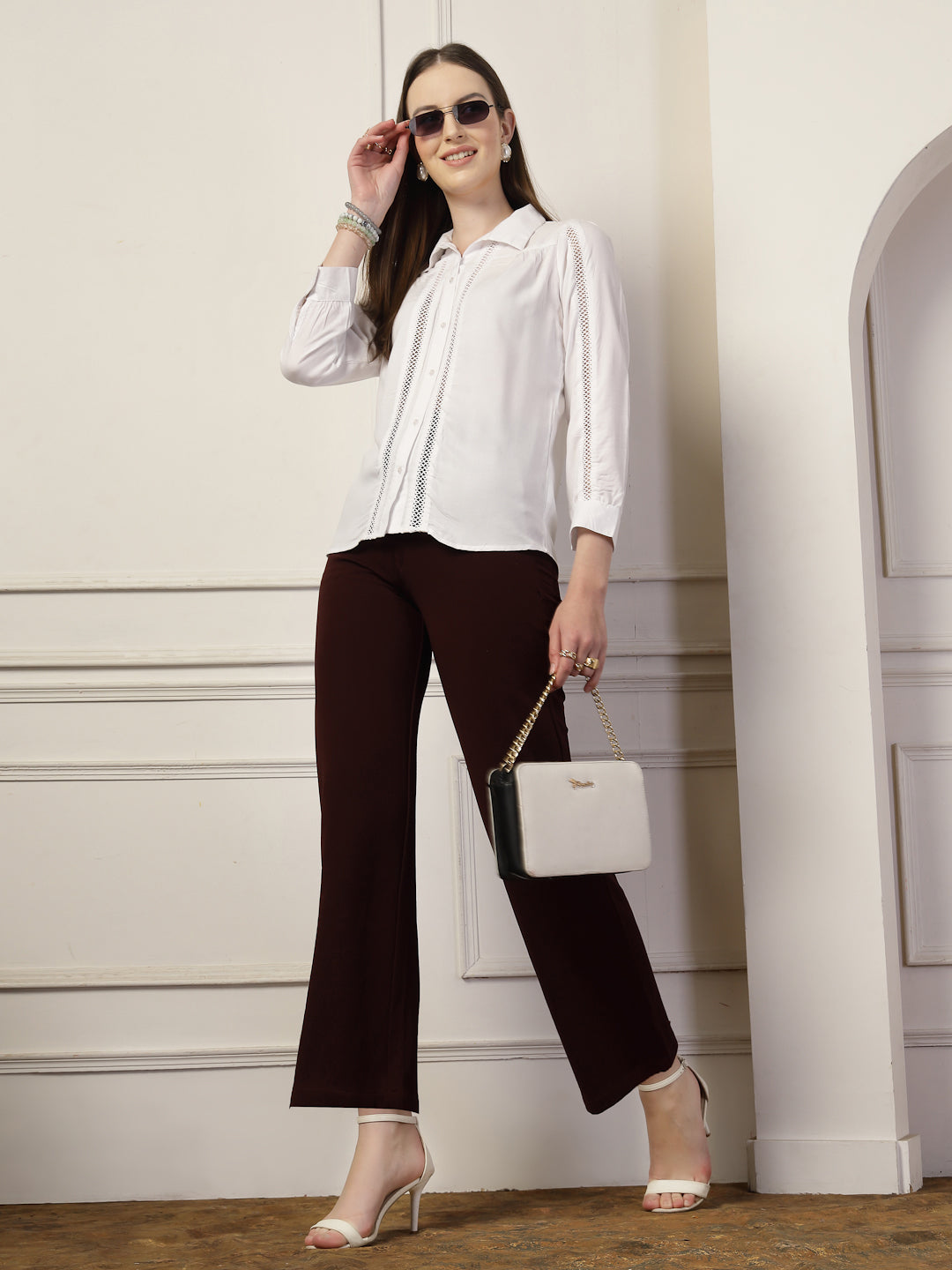 Style Quotient Women White Relaxed Shirt-Shirts-StyleQuotient