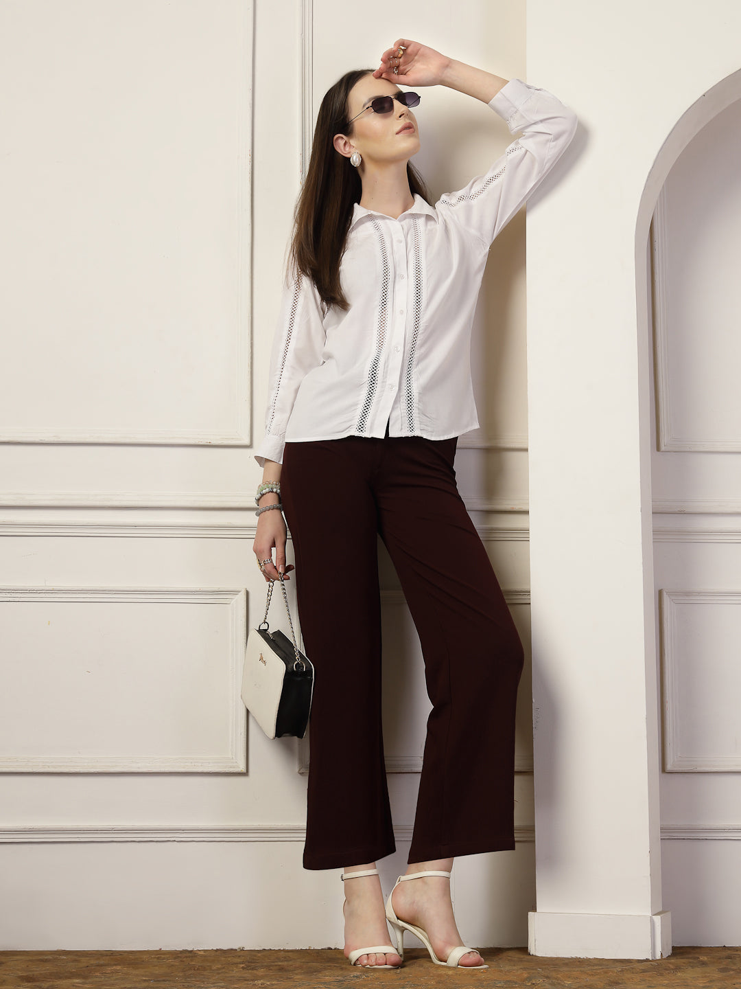 Style Quotient Women White Relaxed Shirt-Shirts-StyleQuotient