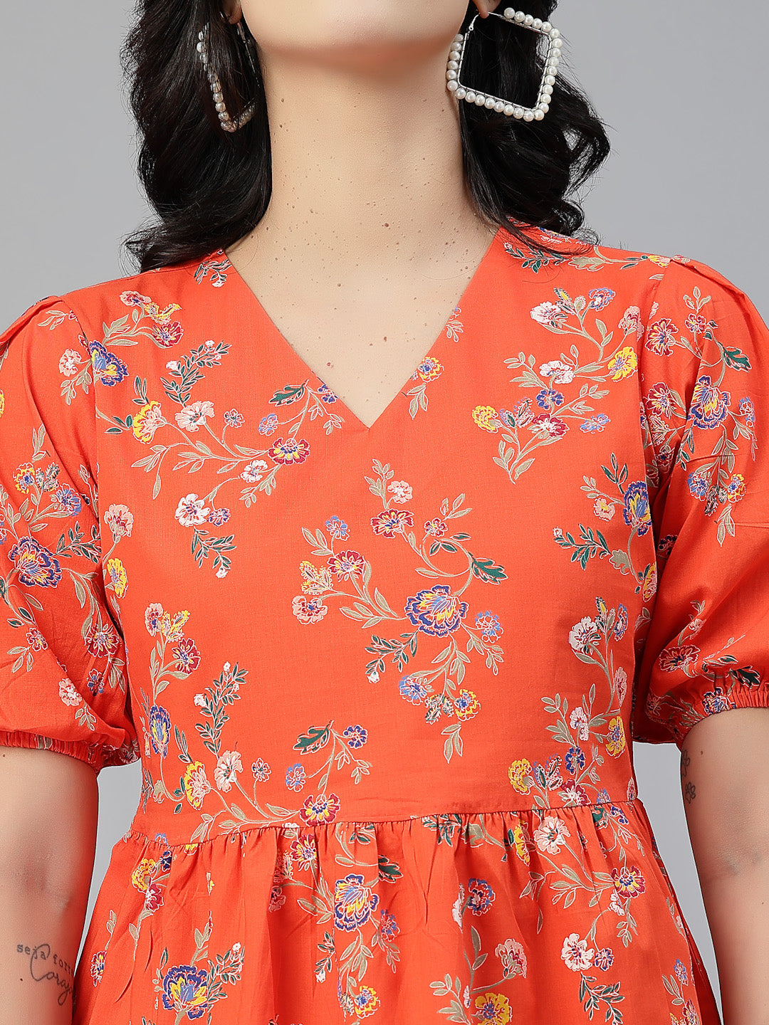 Style Quotient Women Orange top-Tops-StyleQuotient