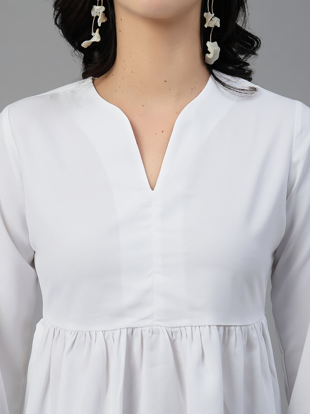 Style Quotient Women White top-Tops-StyleQuotient
