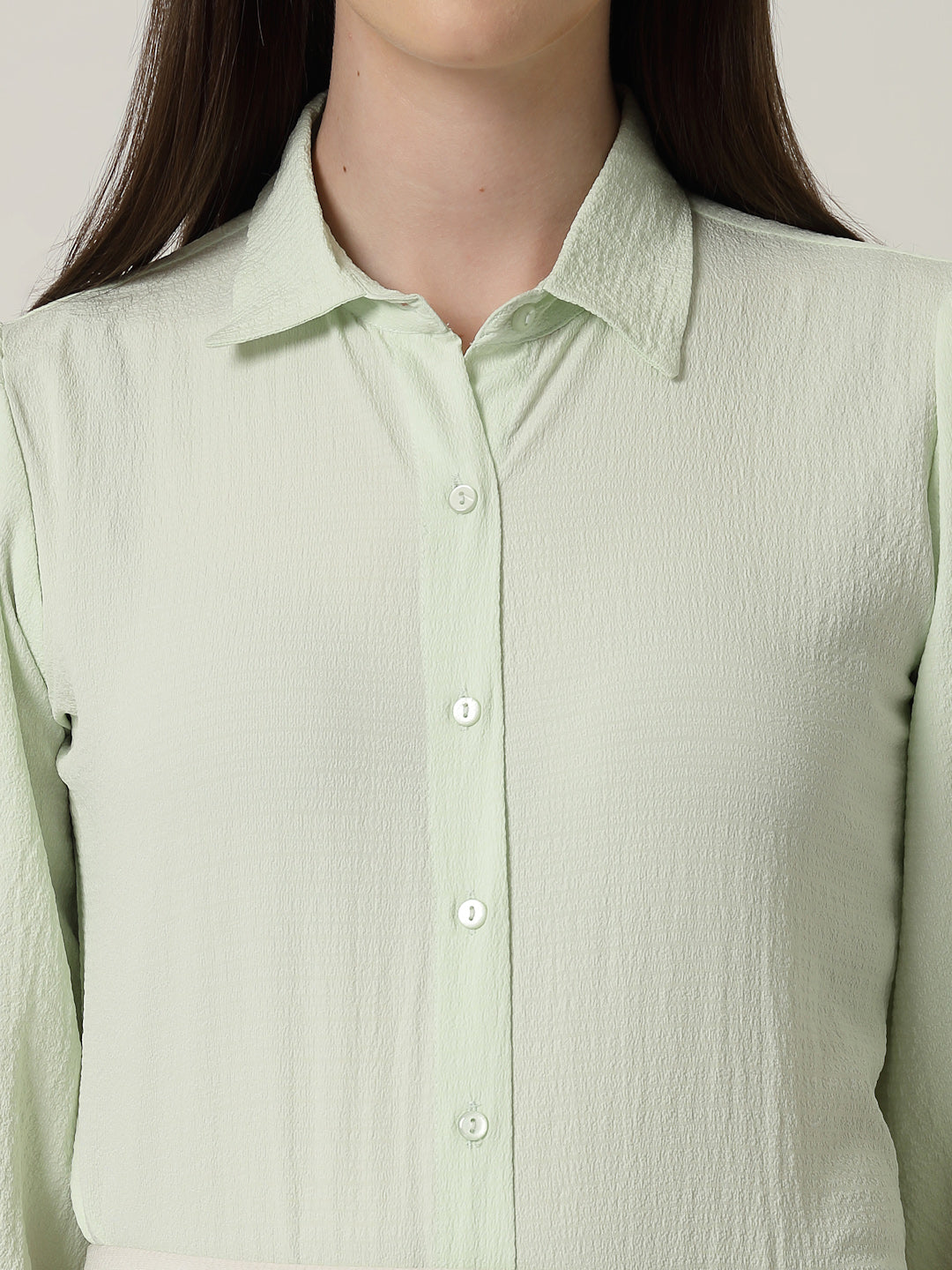 Style Quotient Women Green Formal Shirt-Shirts-StyleQuotient
