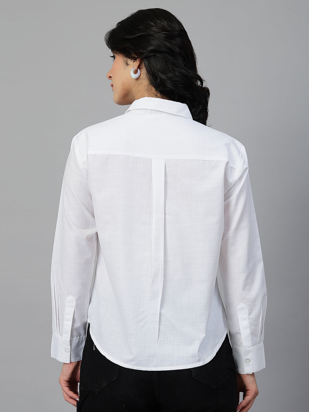Style Quotient Women White Oversize shirt-Shirts-StyleQuotient