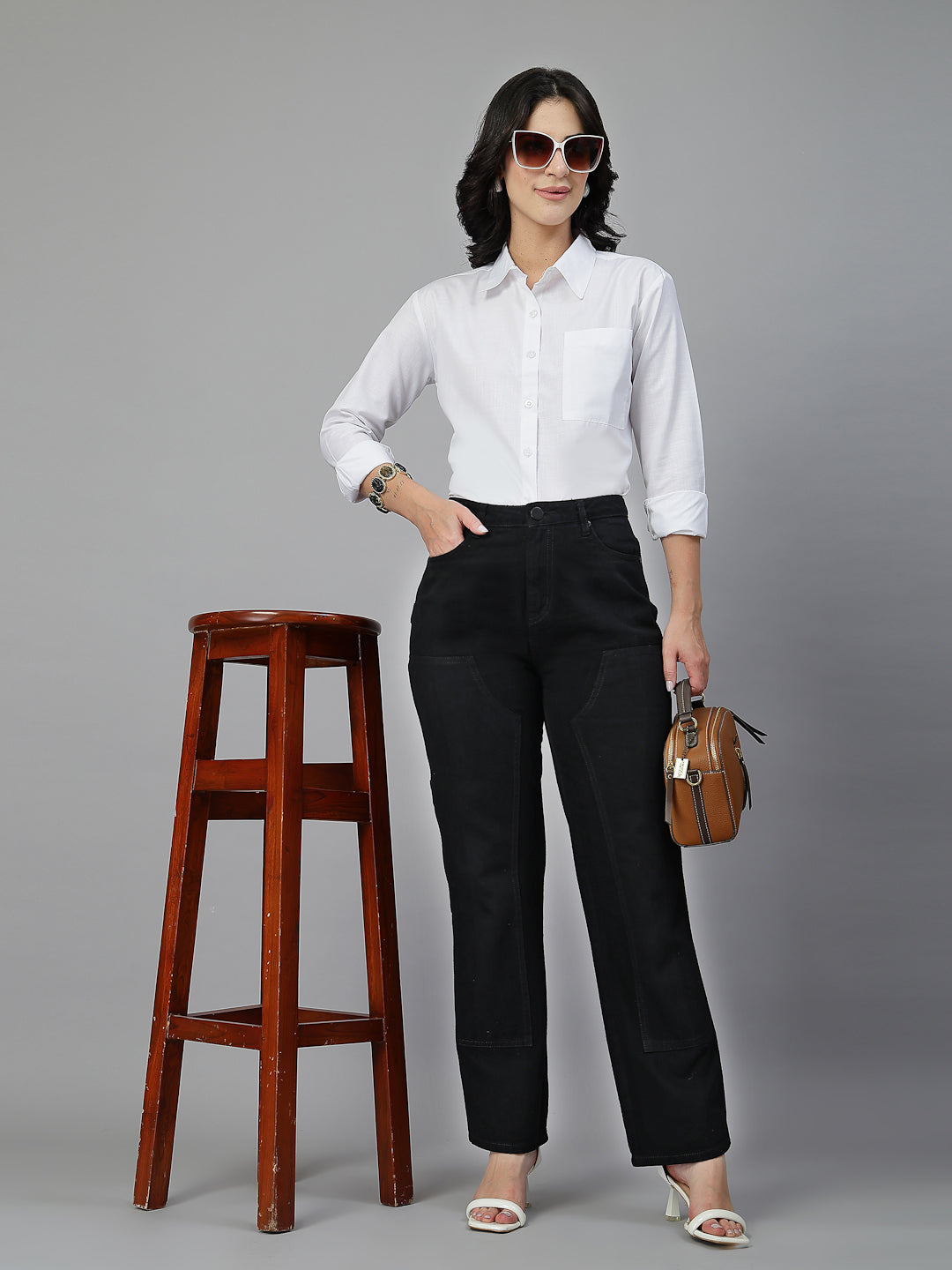 Style Quotient Women White Oversize shirt-Shirts-StyleQuotient