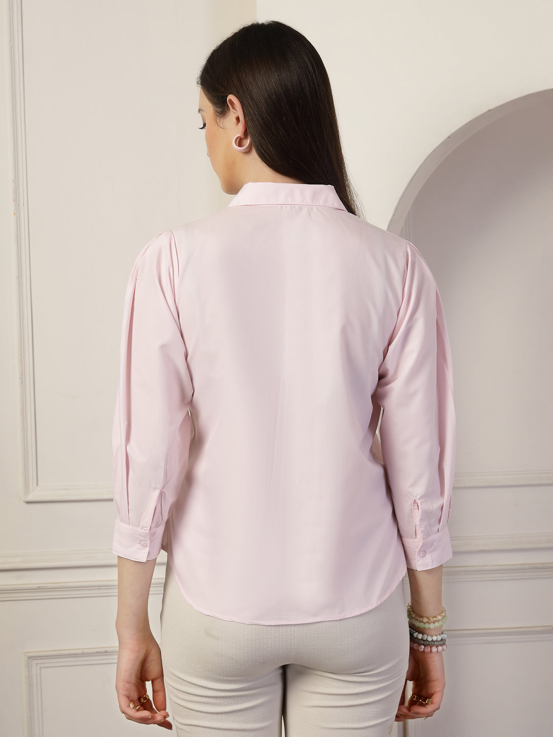 Style Quotient Women Pink formal shirt-Shirts-StyleQuotient