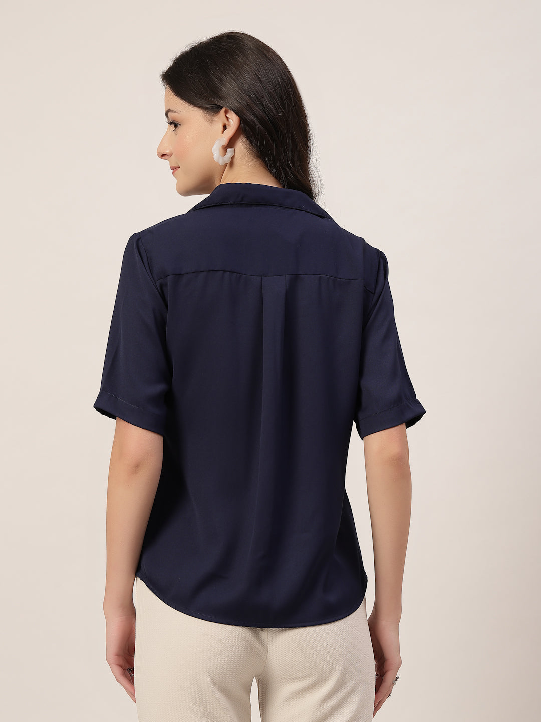 Style Quotient Women Navy Formal shirt-Shirts-StyleQuotient