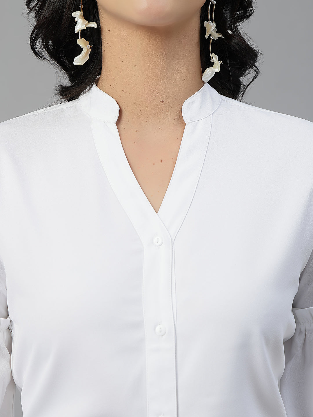 Style Quotient Women White shirt style top-Shirts-StyleQuotient