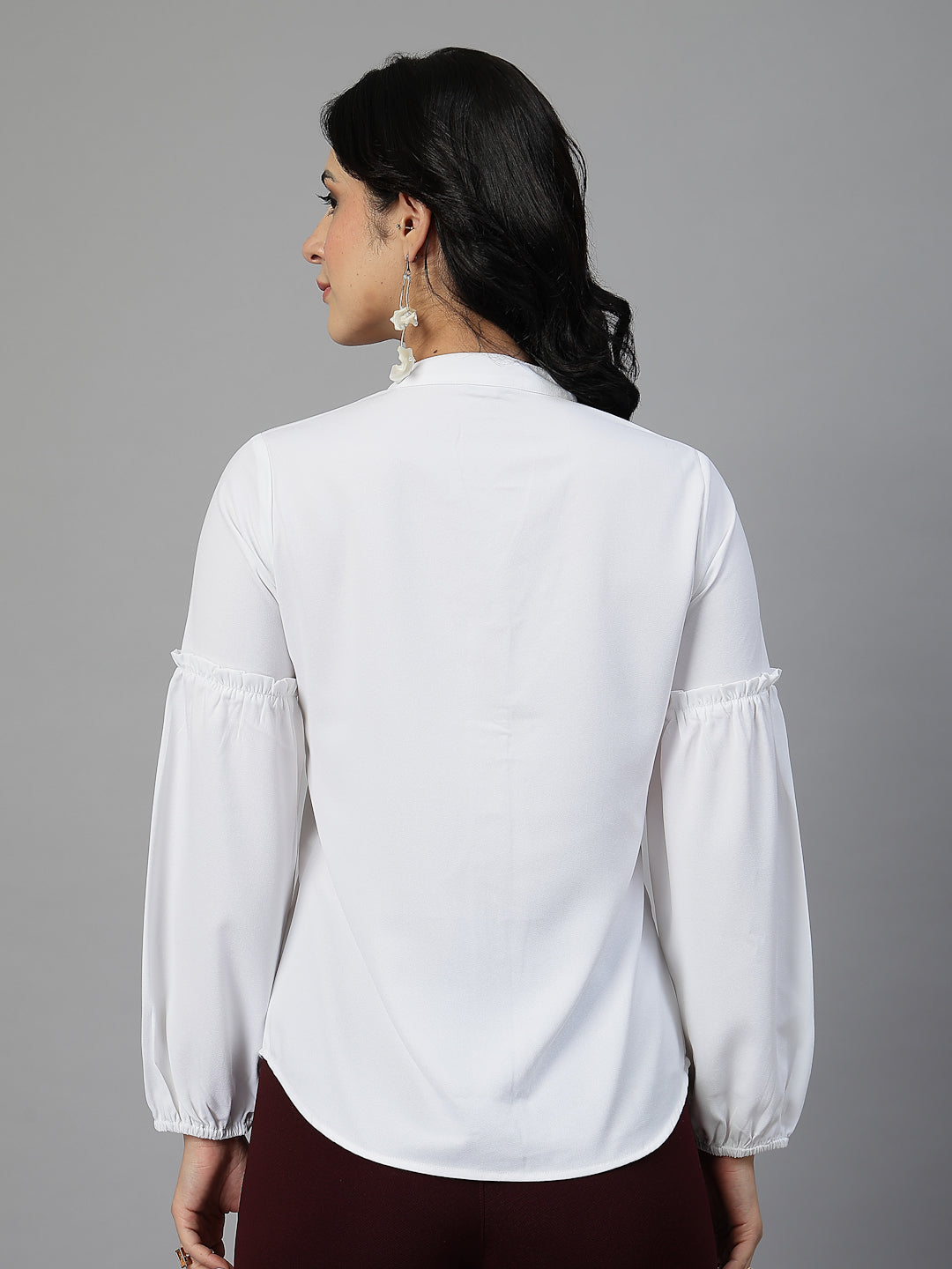 Style Quotient Women White shirt style top-Shirts-StyleQuotient