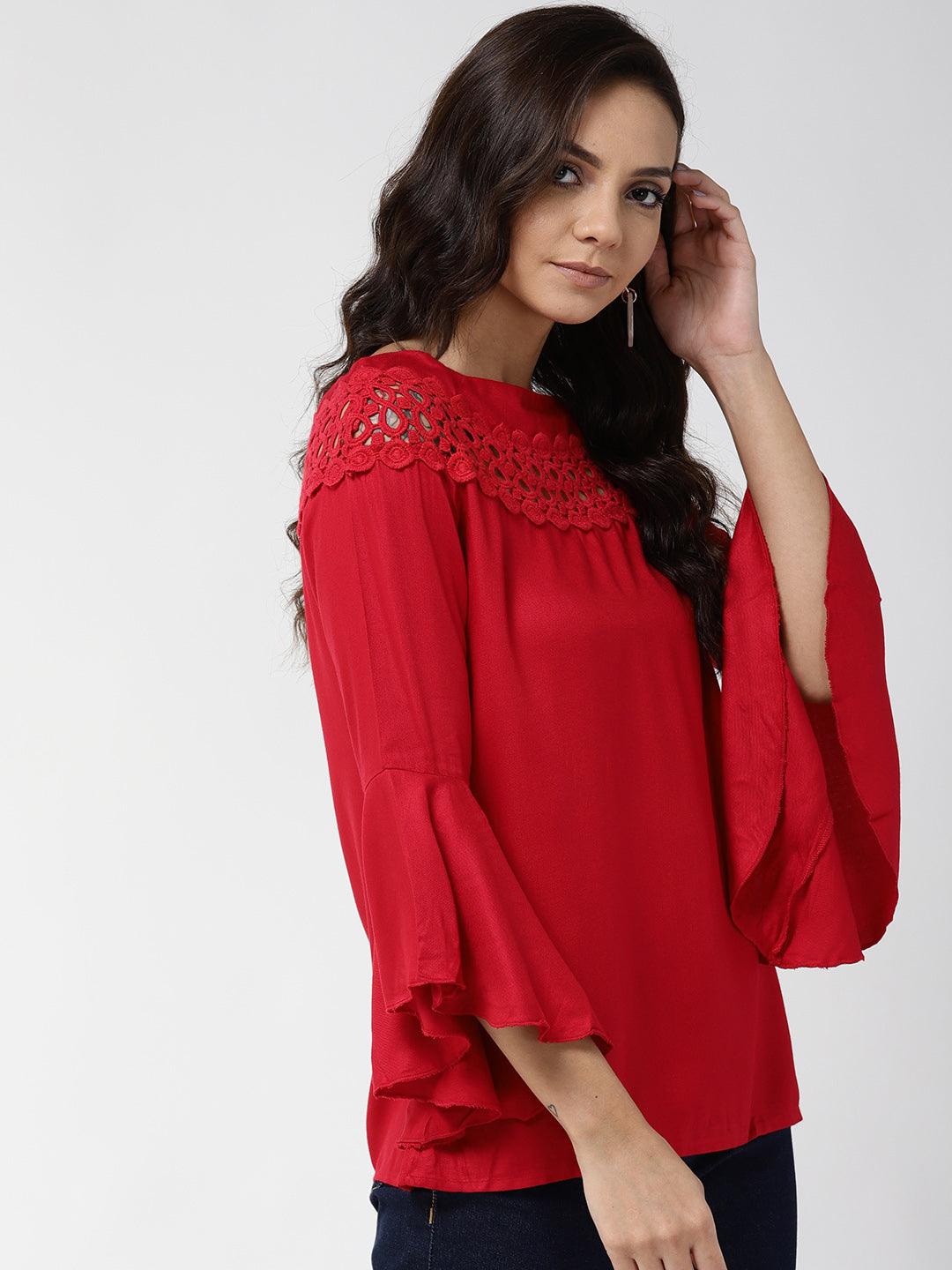 Style Quotient Women Solid Off White viscose rayon smart casual top-Tops-StyleQuotient