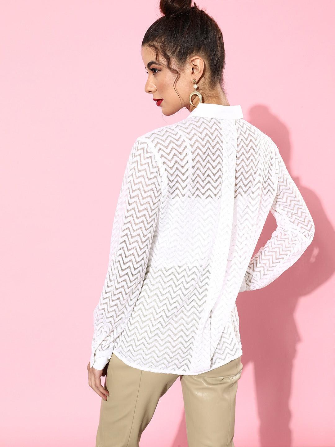 Women Chevron Shirts-Shirts-StyleQuotient