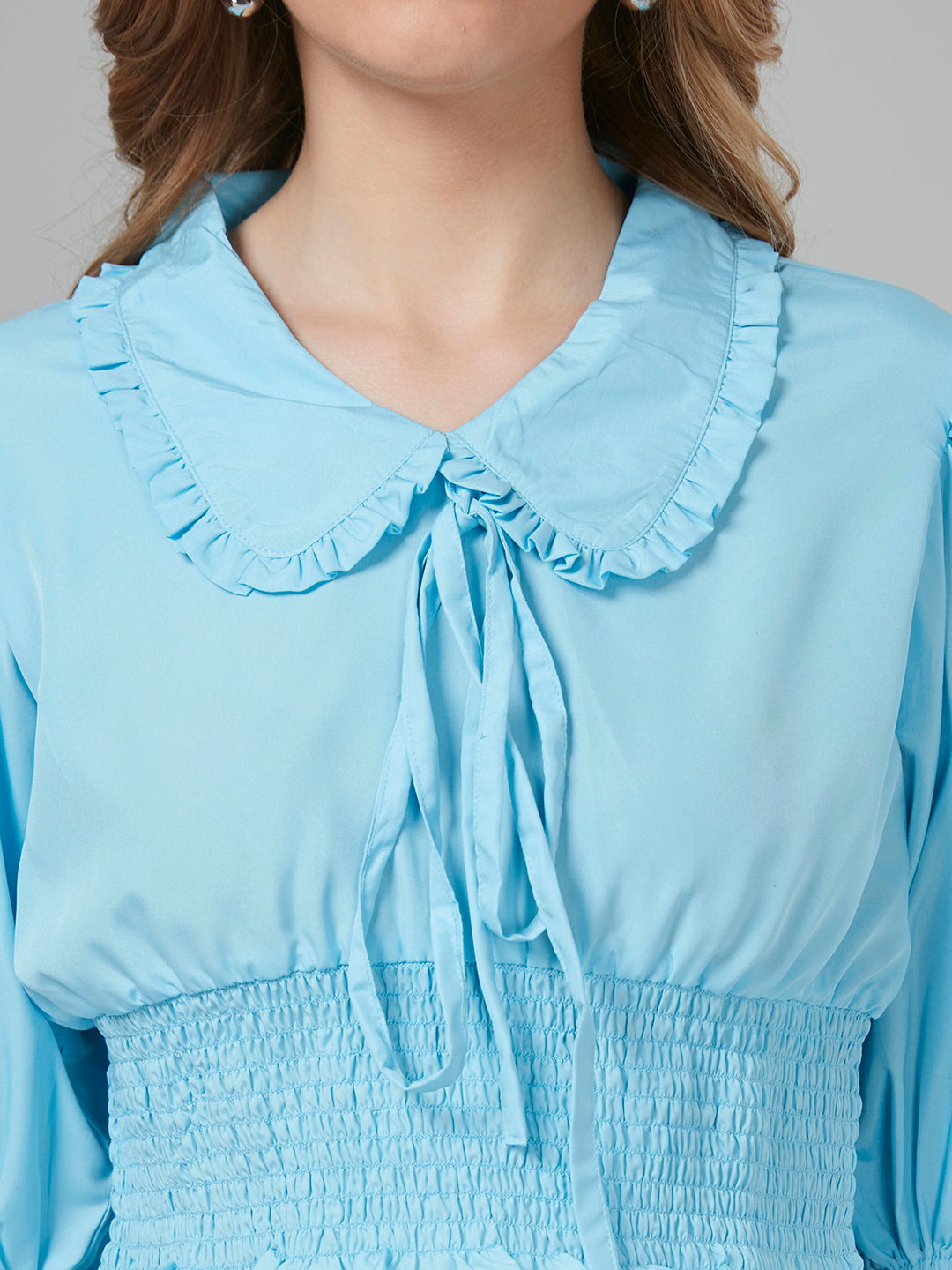Style Quotient Women Blue Solid Tops-Tops-StyleQuotient