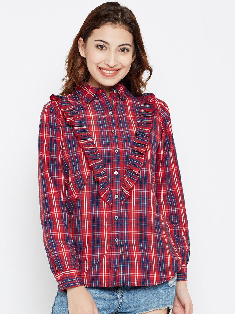 Style Quotient Womens Checked Regular Fit Shirts-Shirts-StyleQuotient