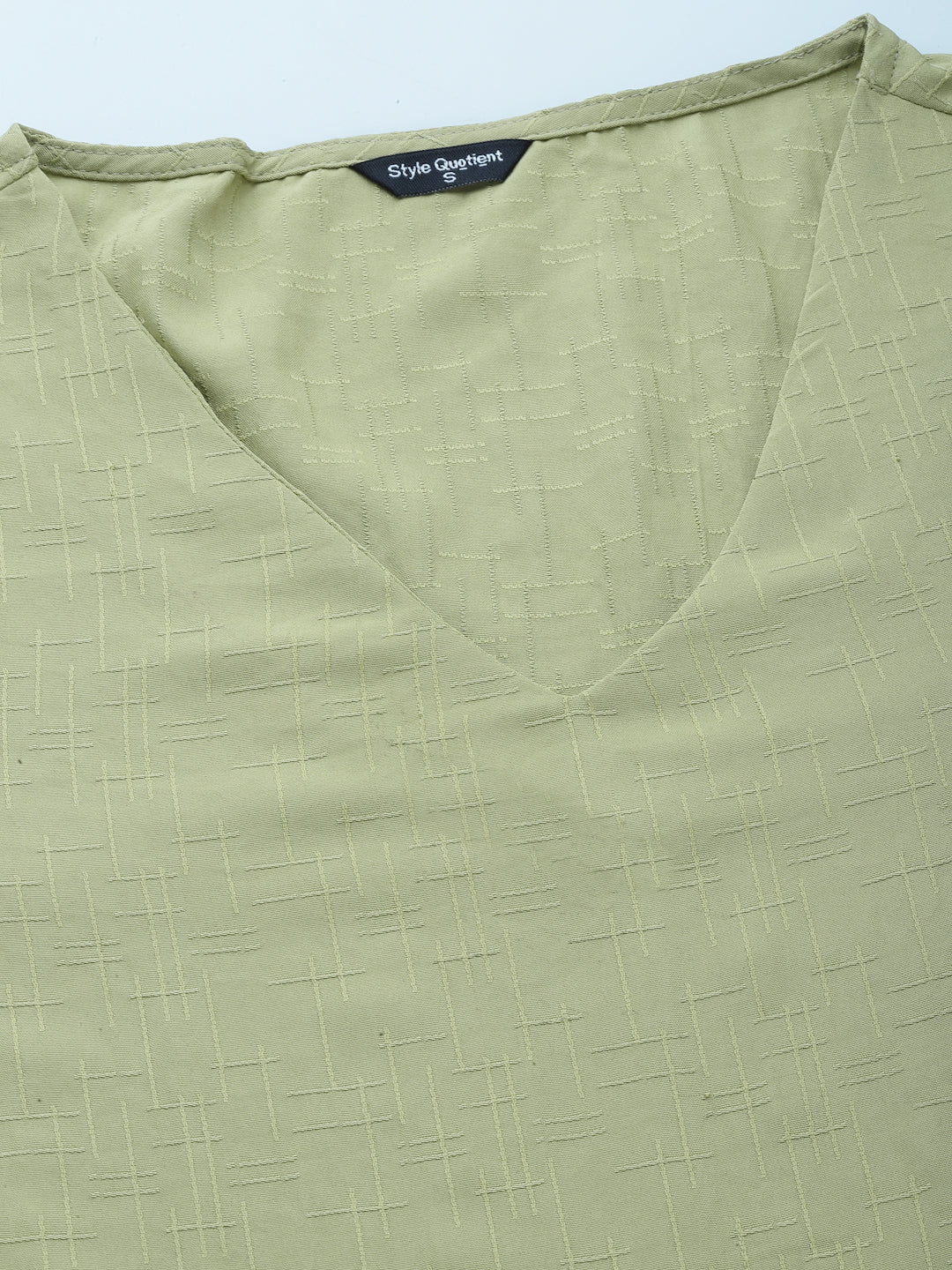 Style Quotient Women SAGE GREEN Solid Polyester Regular Smart Casual Top-Tops-StyleQuotient