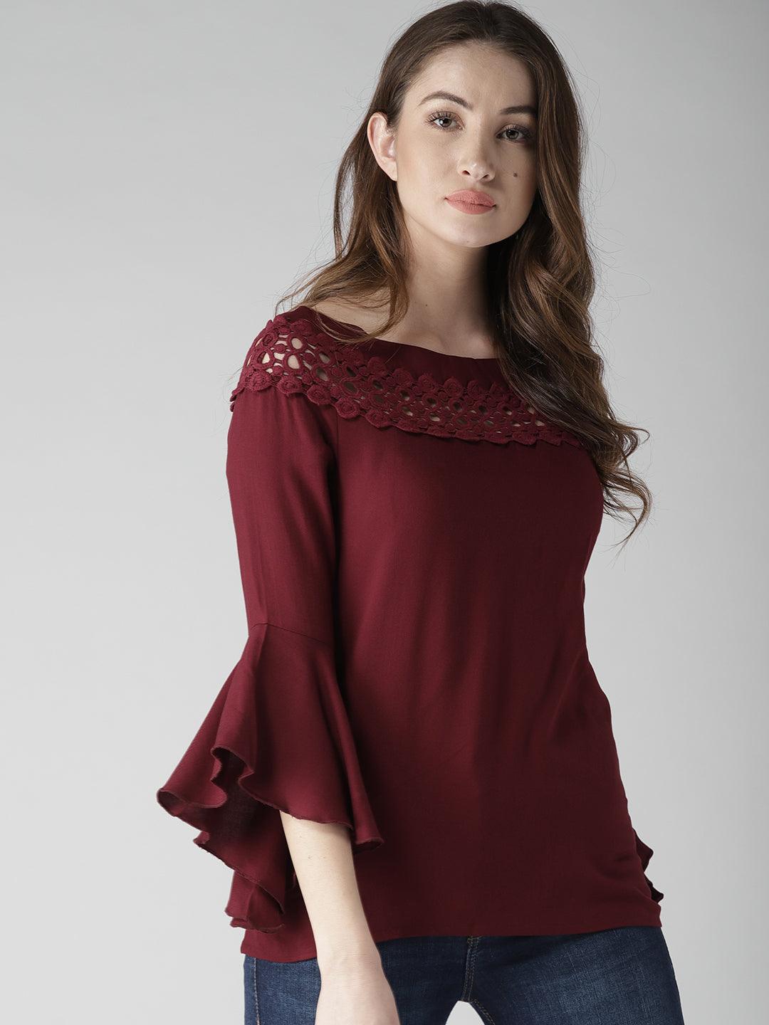 Style Quotient Women Solid Off White viscose rayon smart casual top-Tops-StyleQuotient