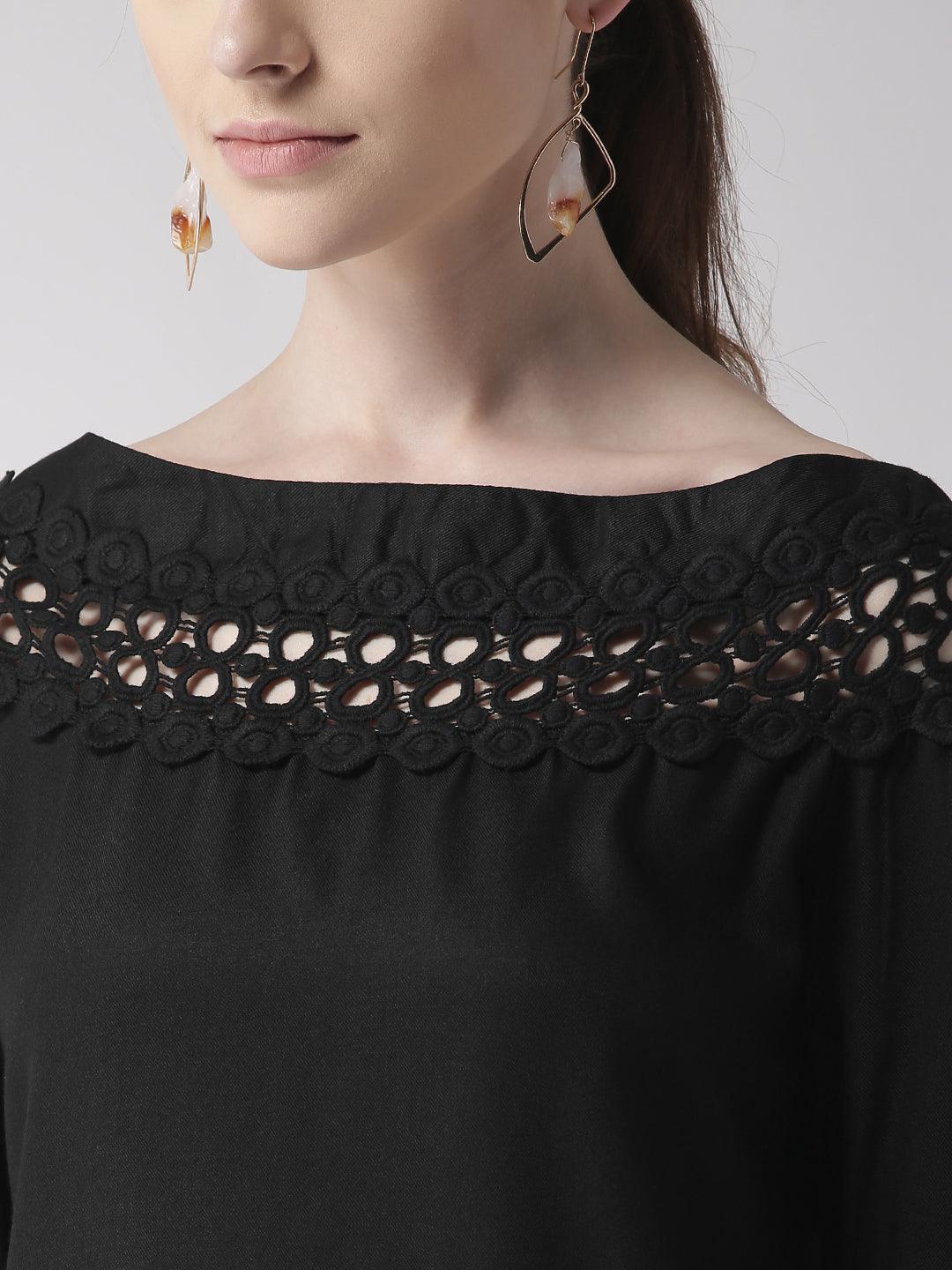 Style Quotient Women Solid Off White viscose rayon smart casual top-Tops-StyleQuotient