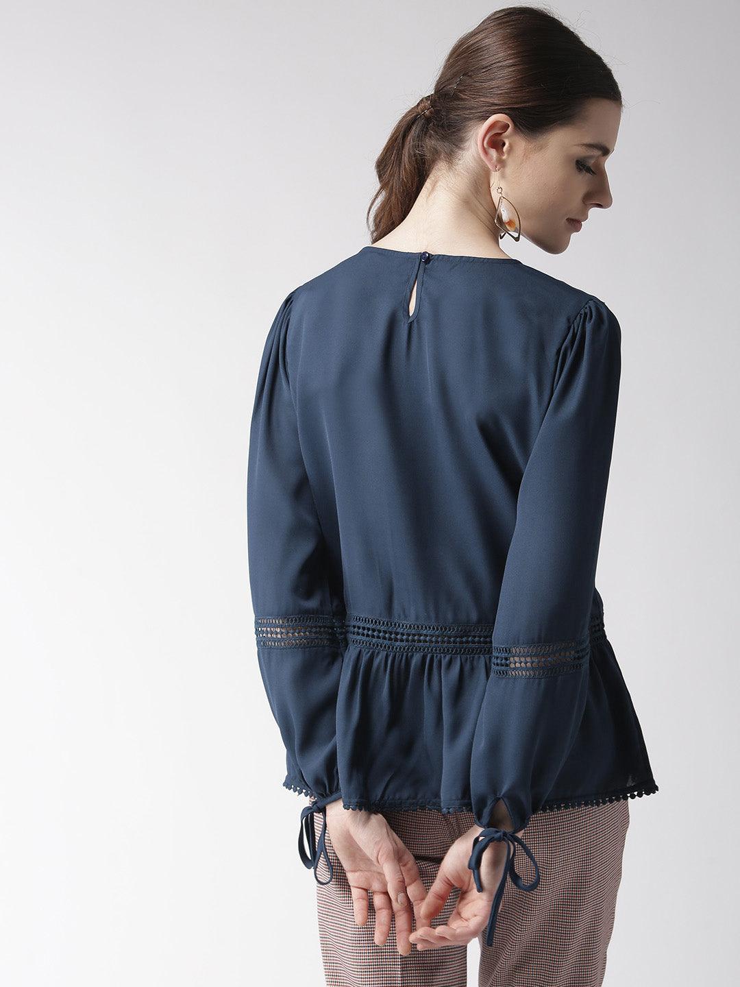 Women Burgundy Solid A-Line Top-Tops-StyleQuotient