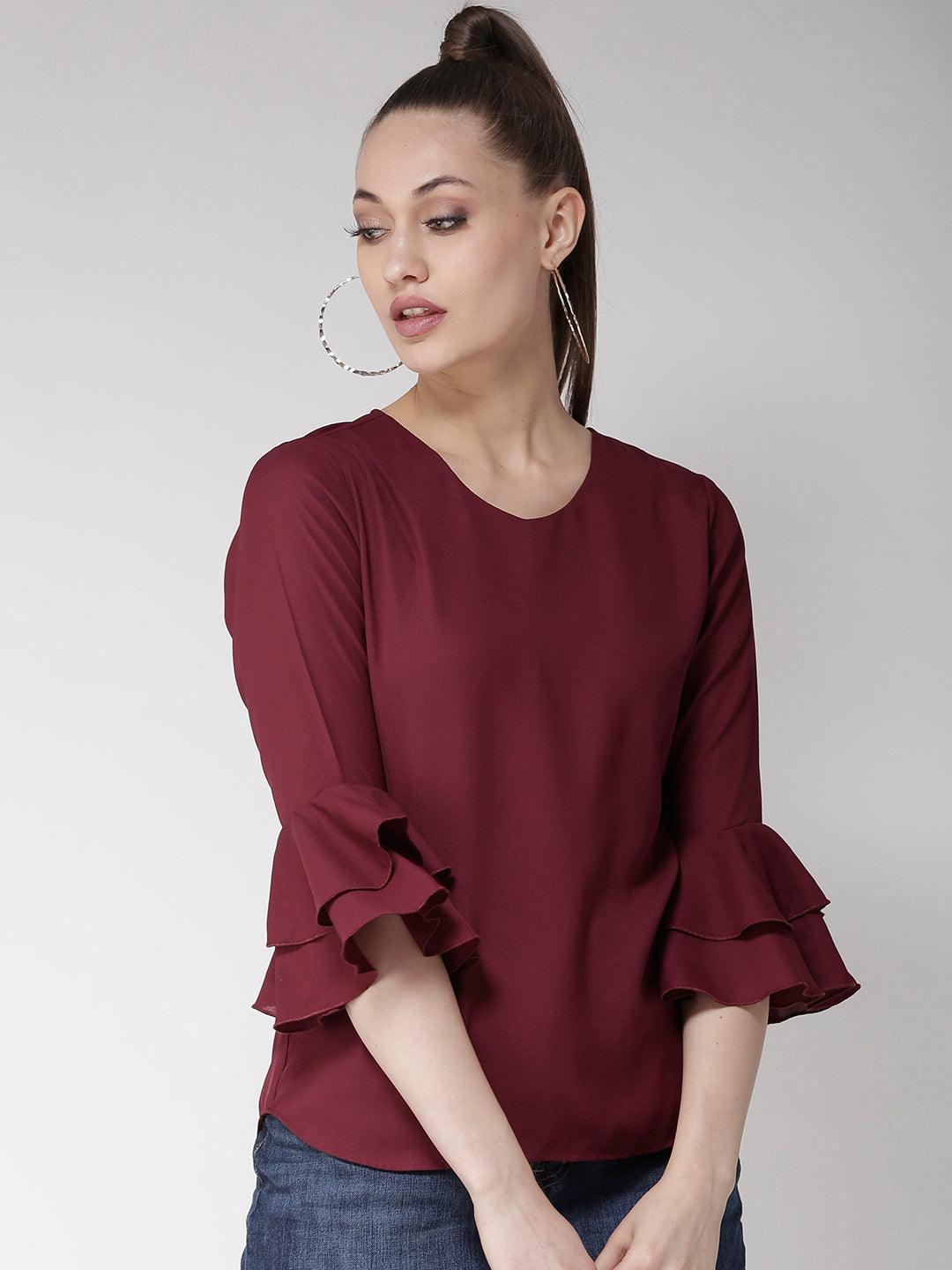 Women Yellow Solid Top-Tops-StyleQuotient