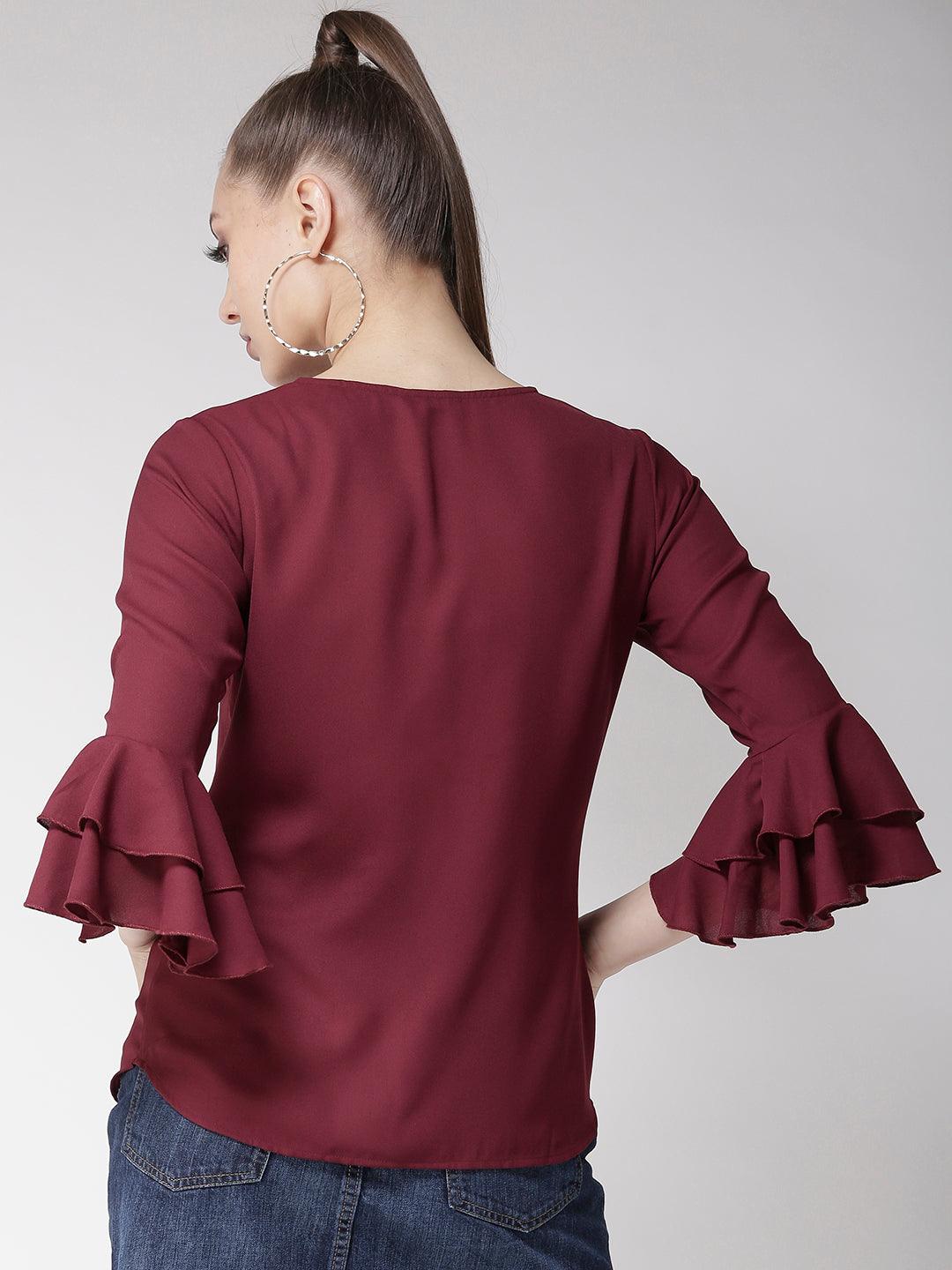 Women Yellow Solid Top-Tops-StyleQuotient