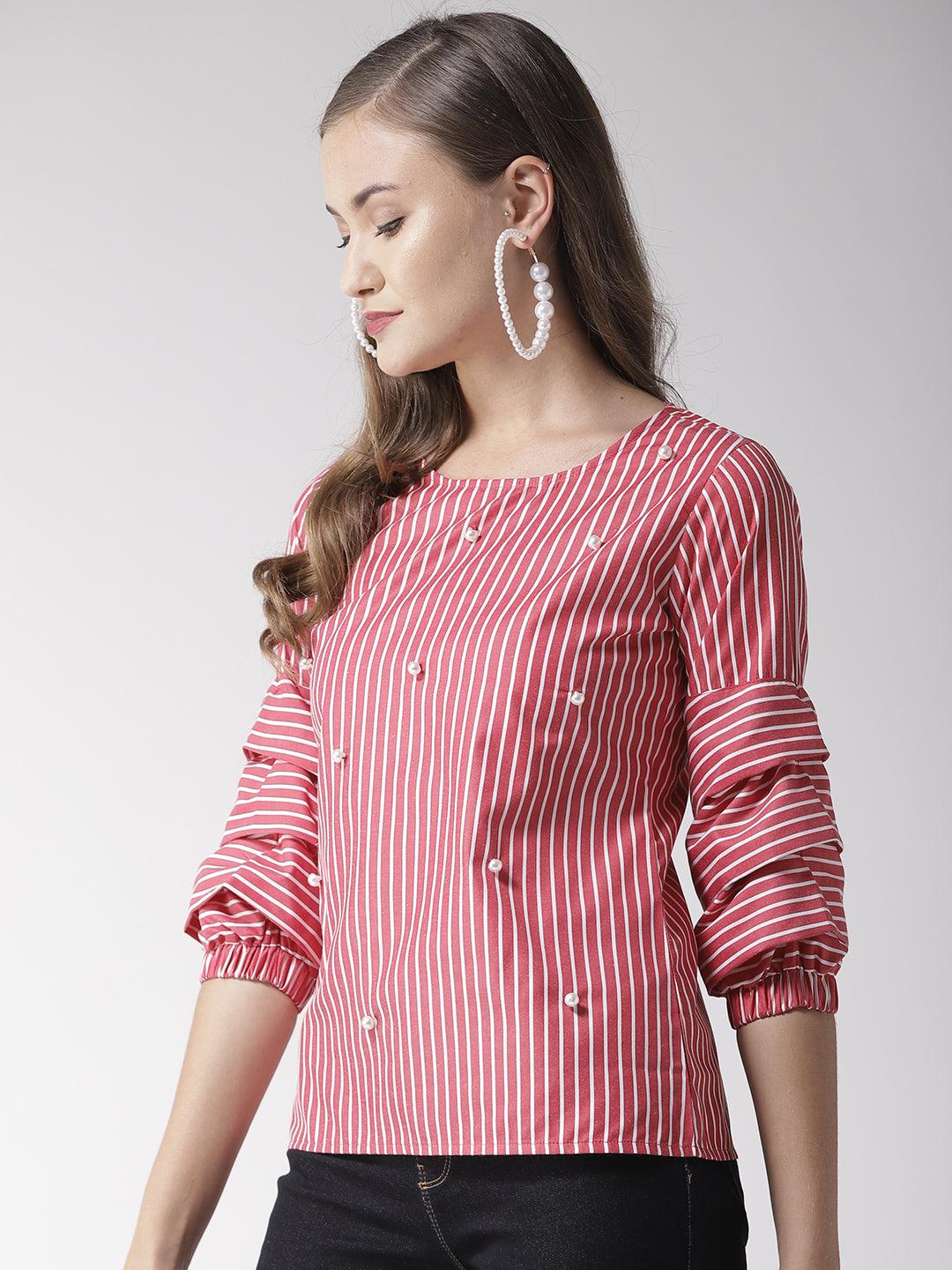 Style quotient women solid polyester smart casual top-Tops-StyleQuotient