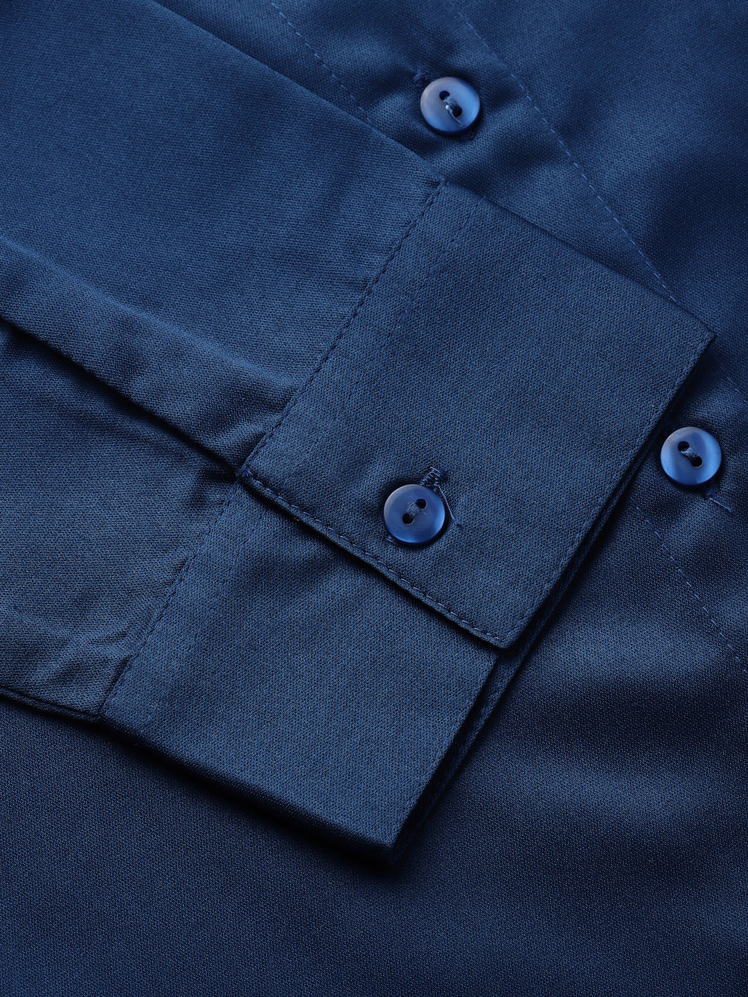 Style Quotients Women Solid Petrol Satin Formal Shirt-Shirts-StyleQuotient