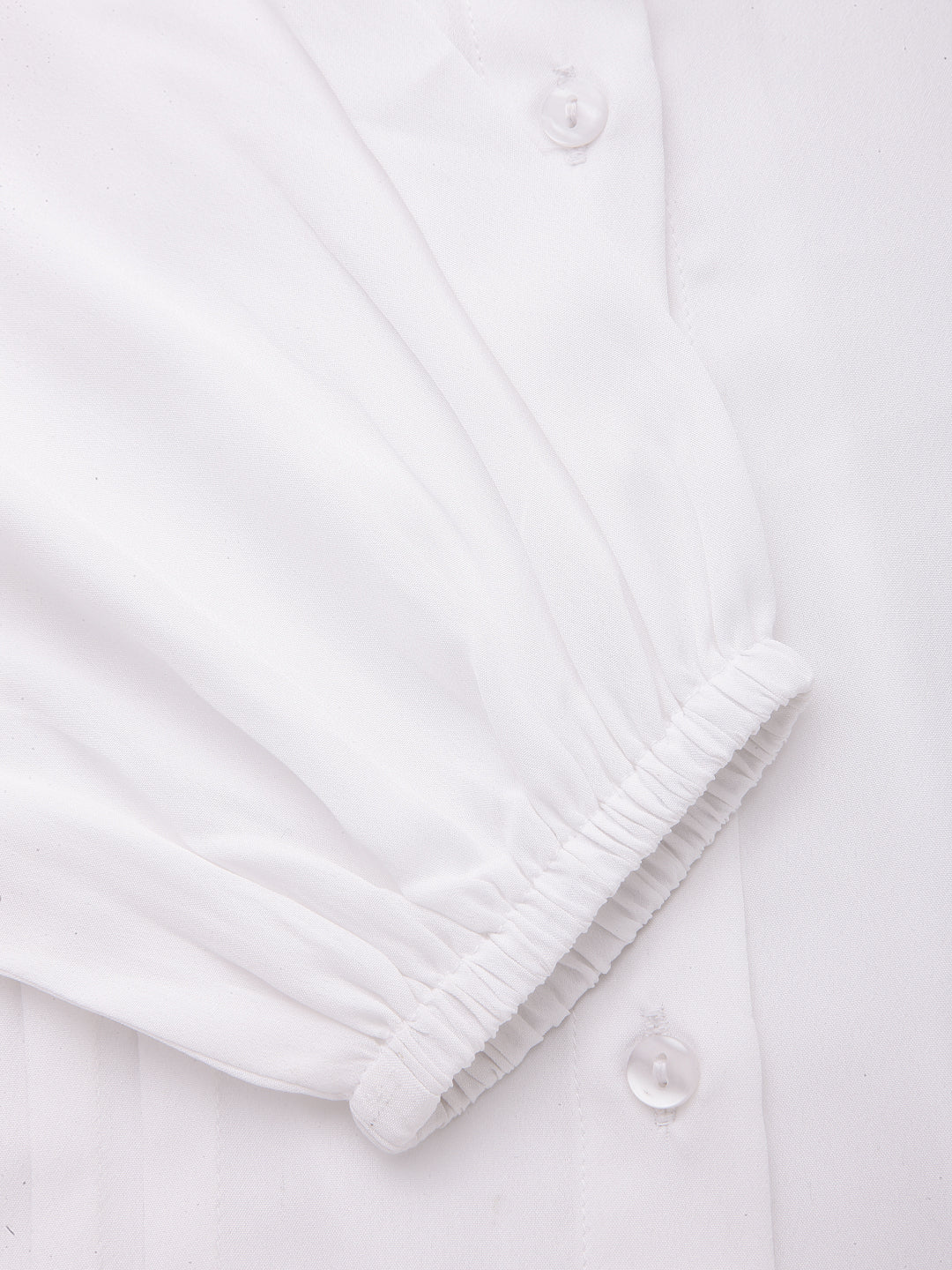 Style Quotient Women formal white pleated shirt-Shirts-StyleQuotient