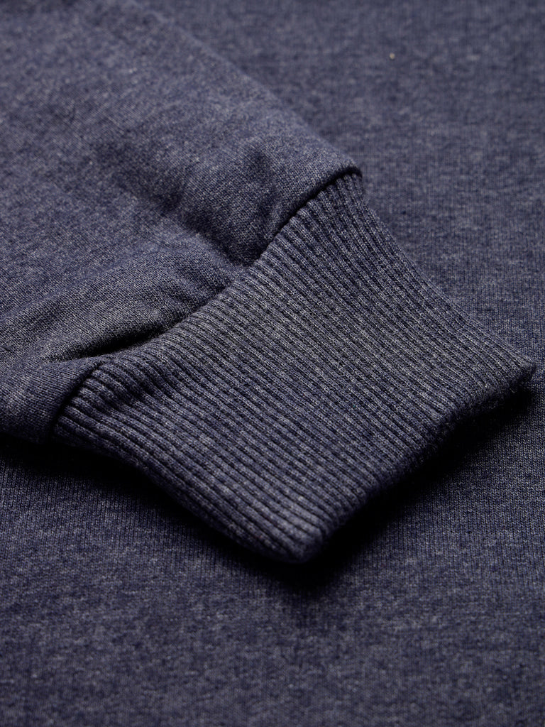 Style Quotient women navy blue hooded oversized sweatshirt-Sweaters-StyleQuotient