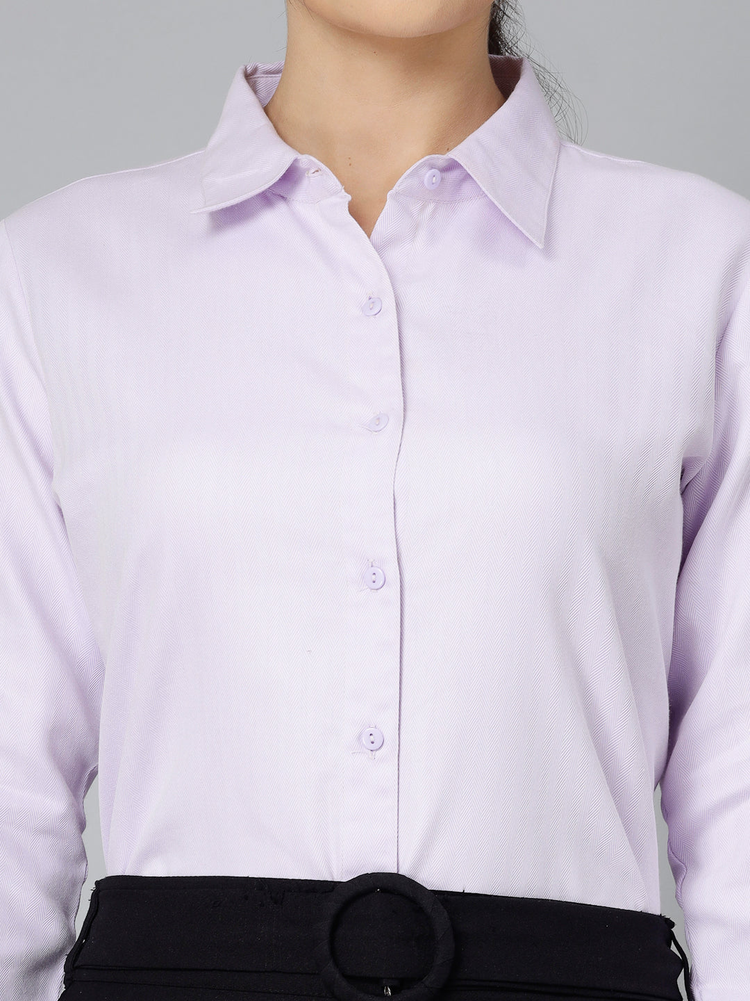 Style Quotient Women Self Design Lilac polycotton Formal Shirt-Shirts-StyleQuotient