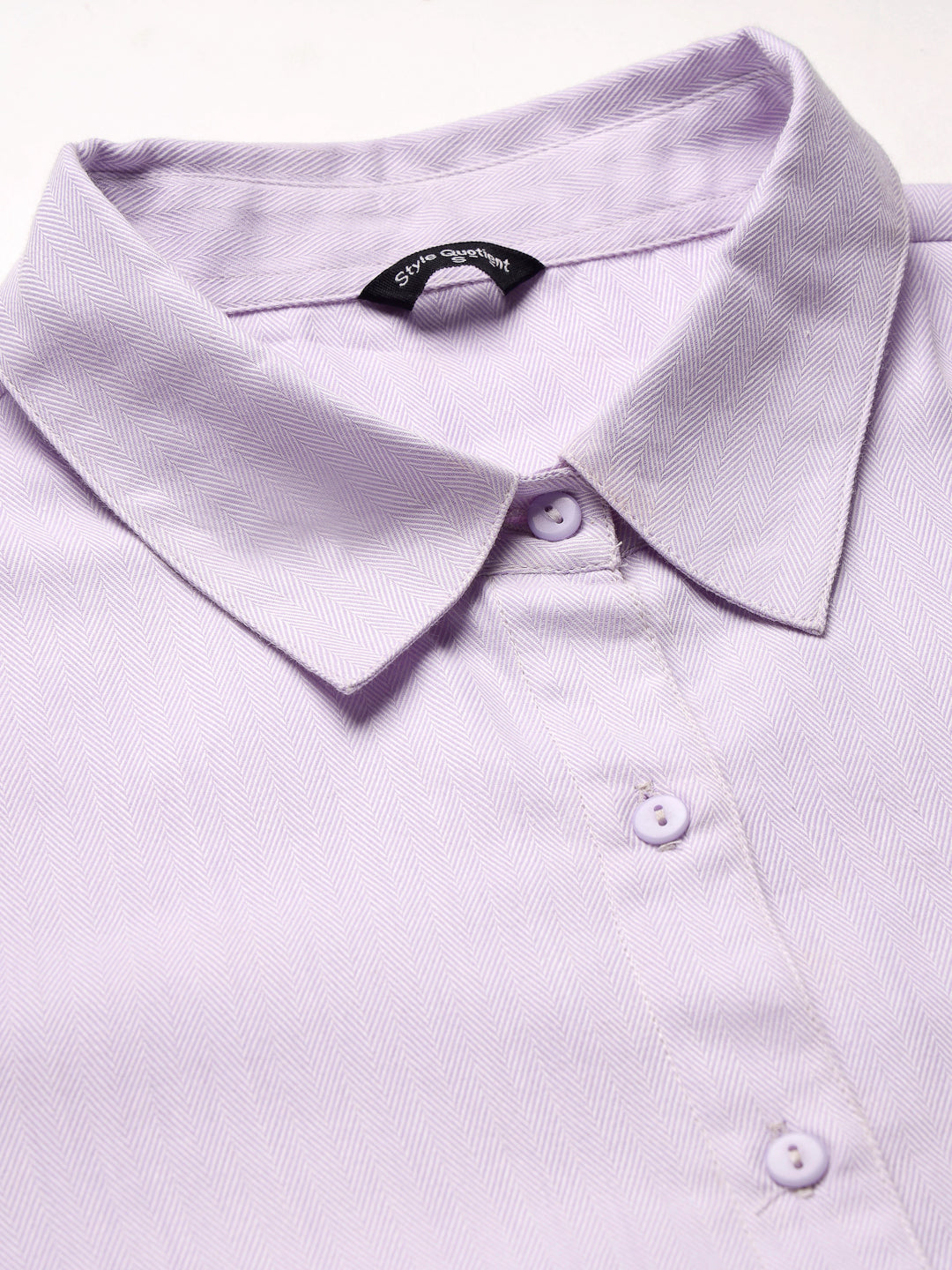 Style Quotient Women Self Design Lilac polycotton Formal Shirt-Shirts-StyleQuotient