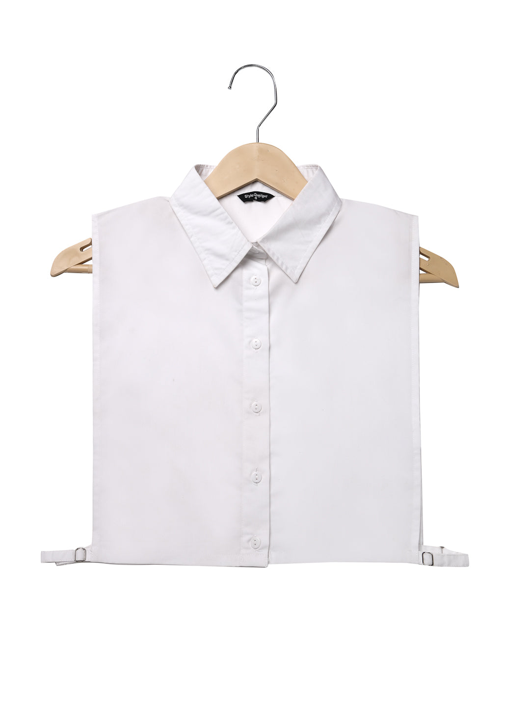 Style Quotient Women Solid White Polycotton Regular Dickey Collar Shirt-Shirts-StyleQuotient