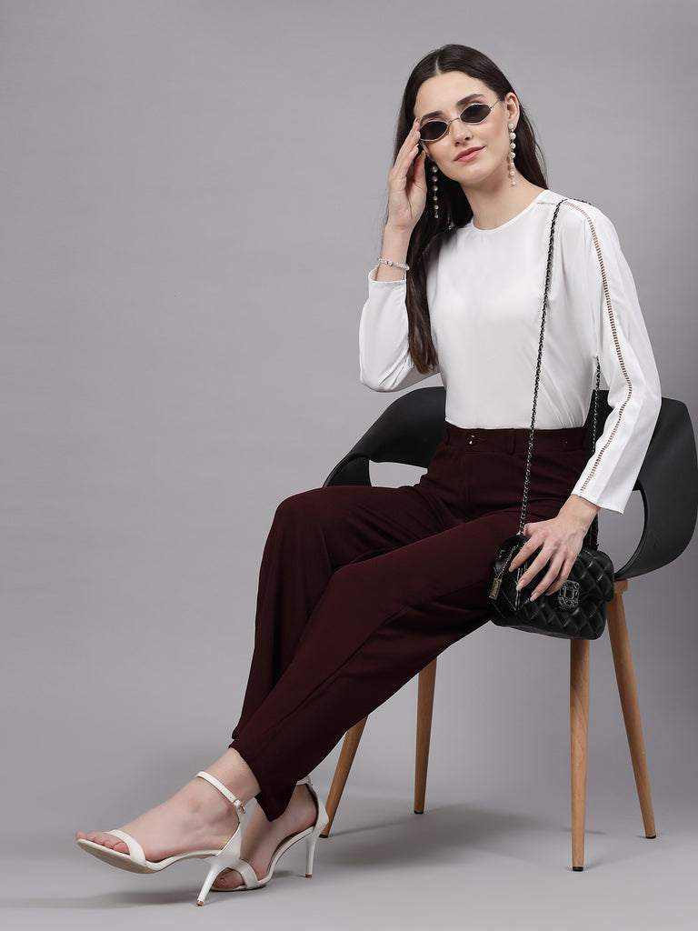 Style Quotient Women Solid Full Extended Sleeve Smart Fit top-Tops-StyleQuotient