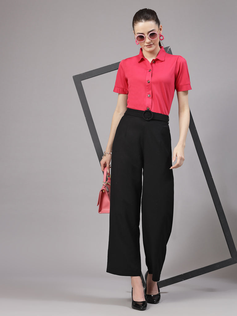 Style Quotient Women Casual Pink Shirt-Shirts-StyleQuotient