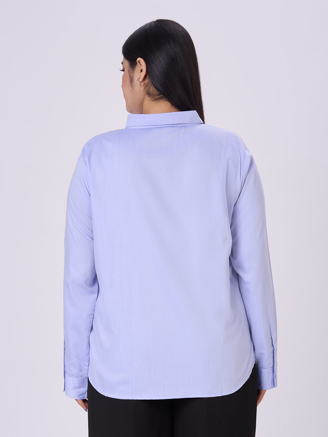 Style Quotient Women Chambray Blue Formal Shirt-Shirts-StyleQuotient