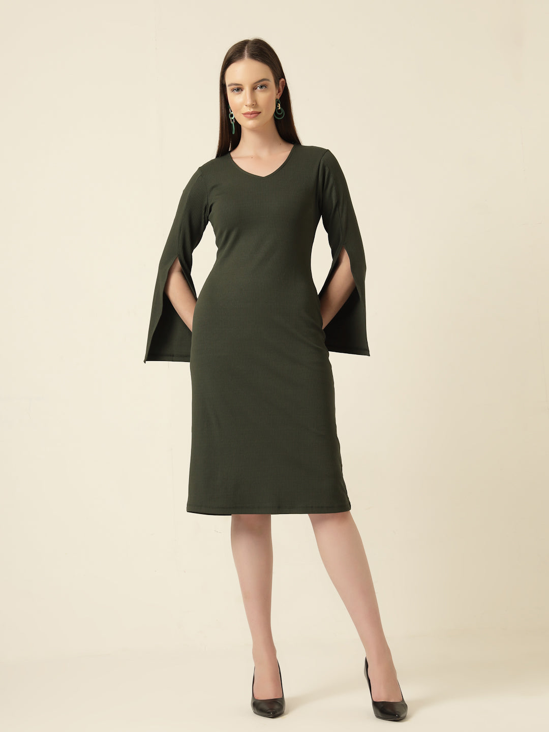 Style Quotient Women Rib knit Dress-Dresses-StyleQuotient