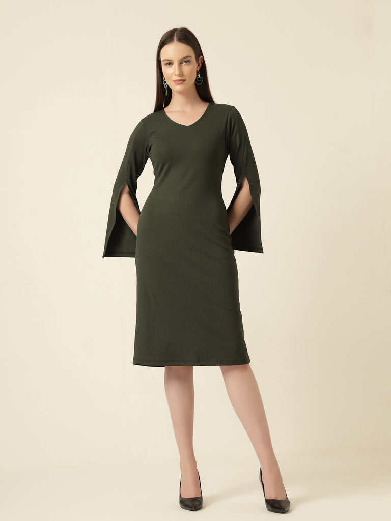 Style Quotient Women Rib knit Dress-Dresses-StyleQuotient