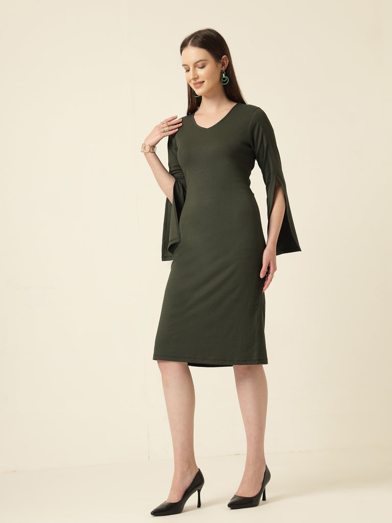 Style Quotient Women Rib knit Dress-Dresses-StyleQuotient