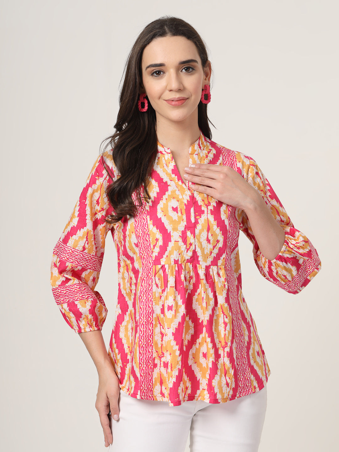 Style Quotient Women Pink and multi Printed Tunic-Tunics-StyleQuotient