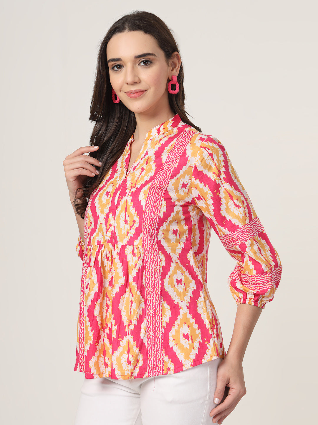 Style Quotient Women Pink and multi Printed Tunic-Tunics-StyleQuotient