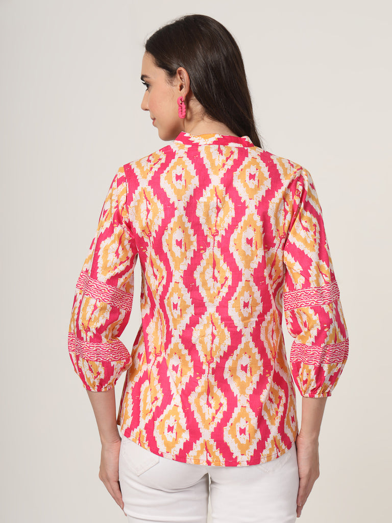 Style Quotient Women Pink and multi Printed Tunic-Tunics-StyleQuotient