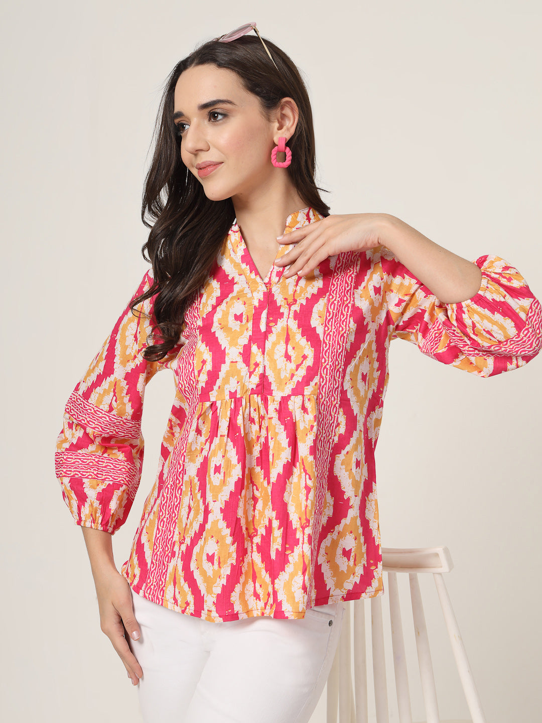 Style Quotient Women Pink and multi Printed Tunic-Tunics-StyleQuotient