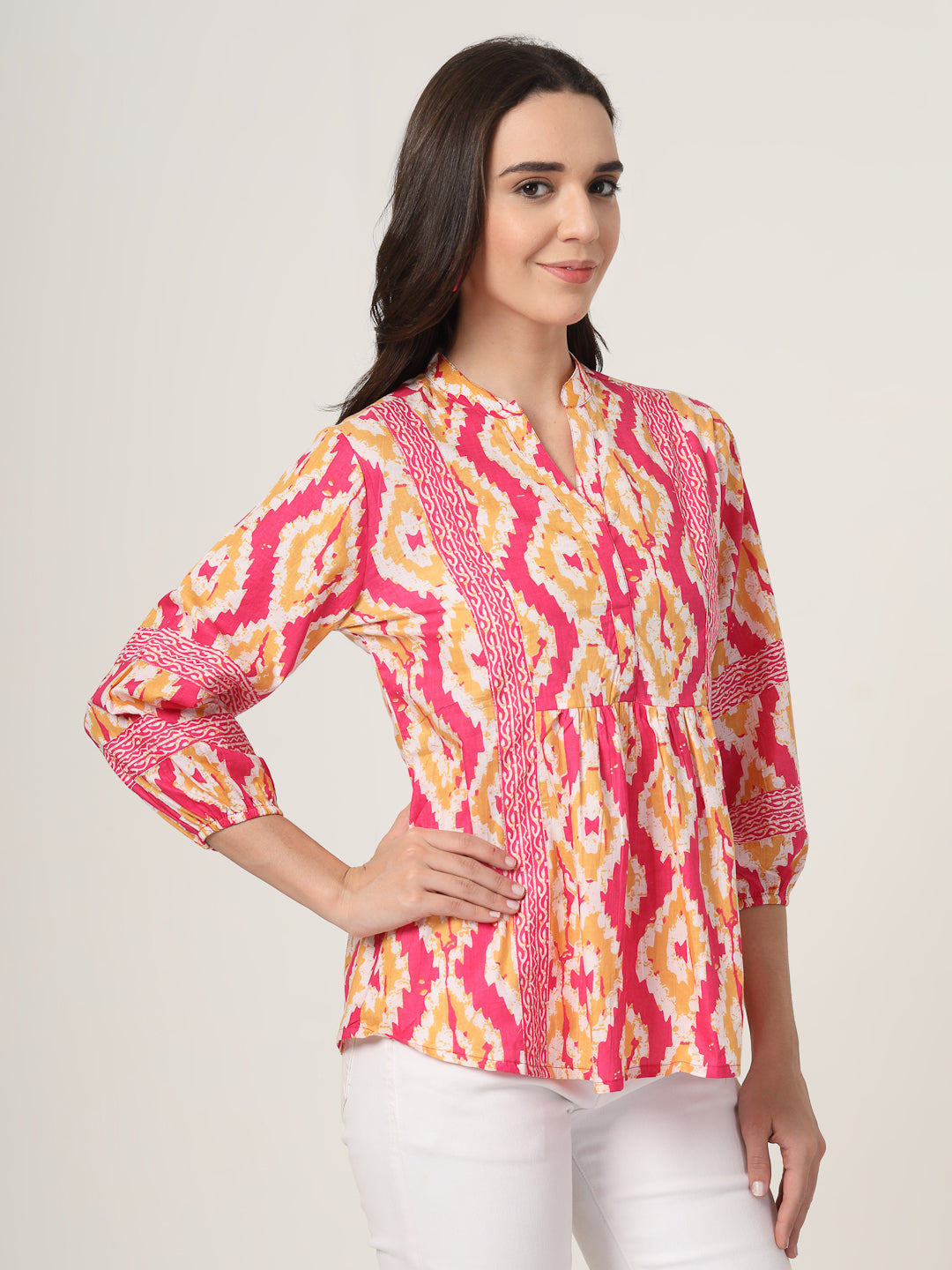 Style Quotient Women Pink and multi Printed Tunic-Tunics-StyleQuotient