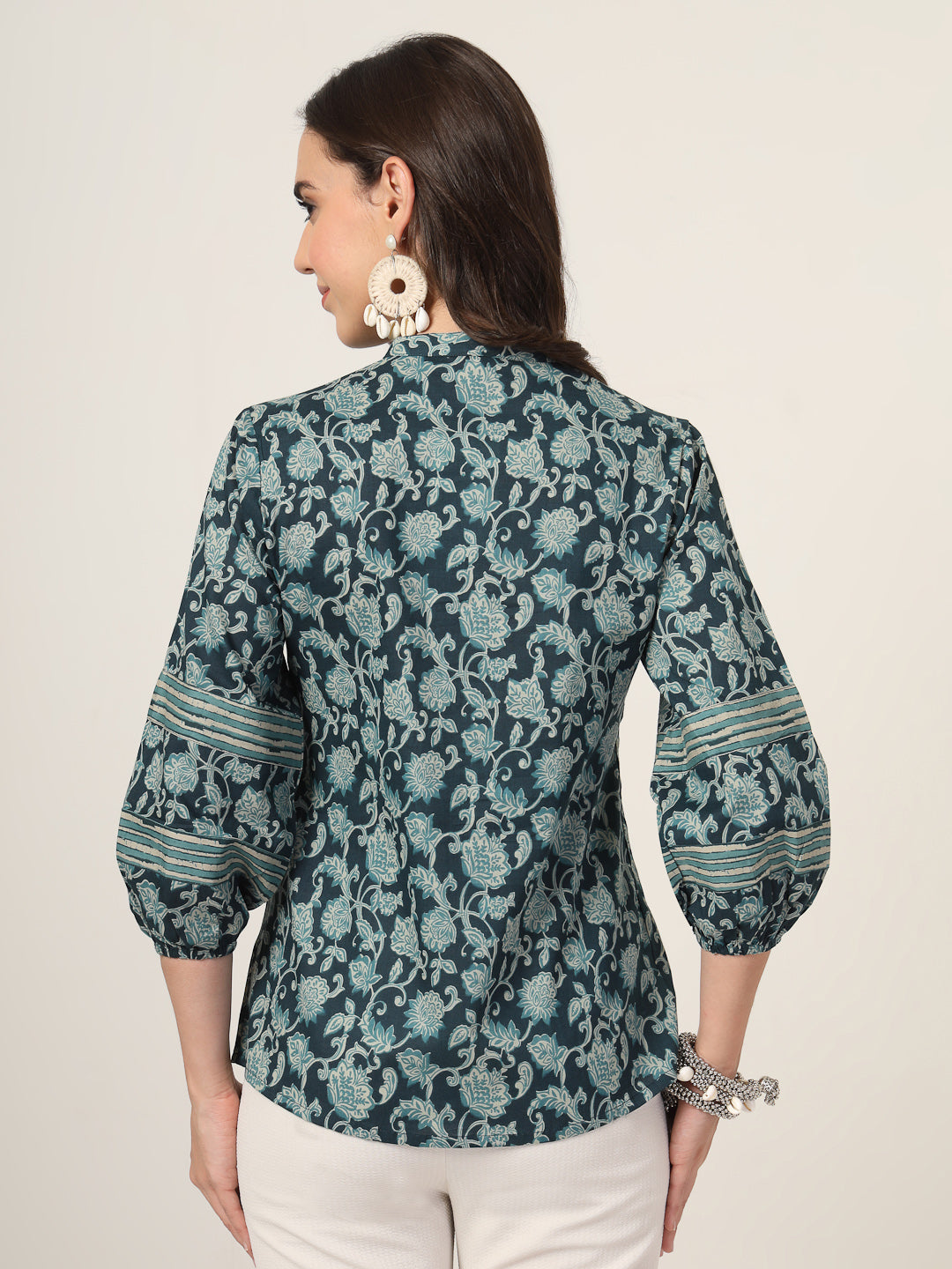 Style Quotient Women teal Printed Tunic-Tunics-StyleQuotient