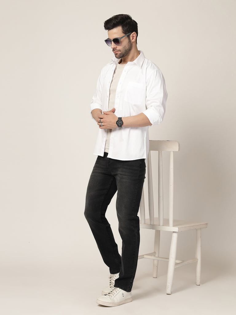 Style Quotient Men Black Regular Fit Mid Rise Stretchable Jeans-Mens Jeans-StyleQuotient