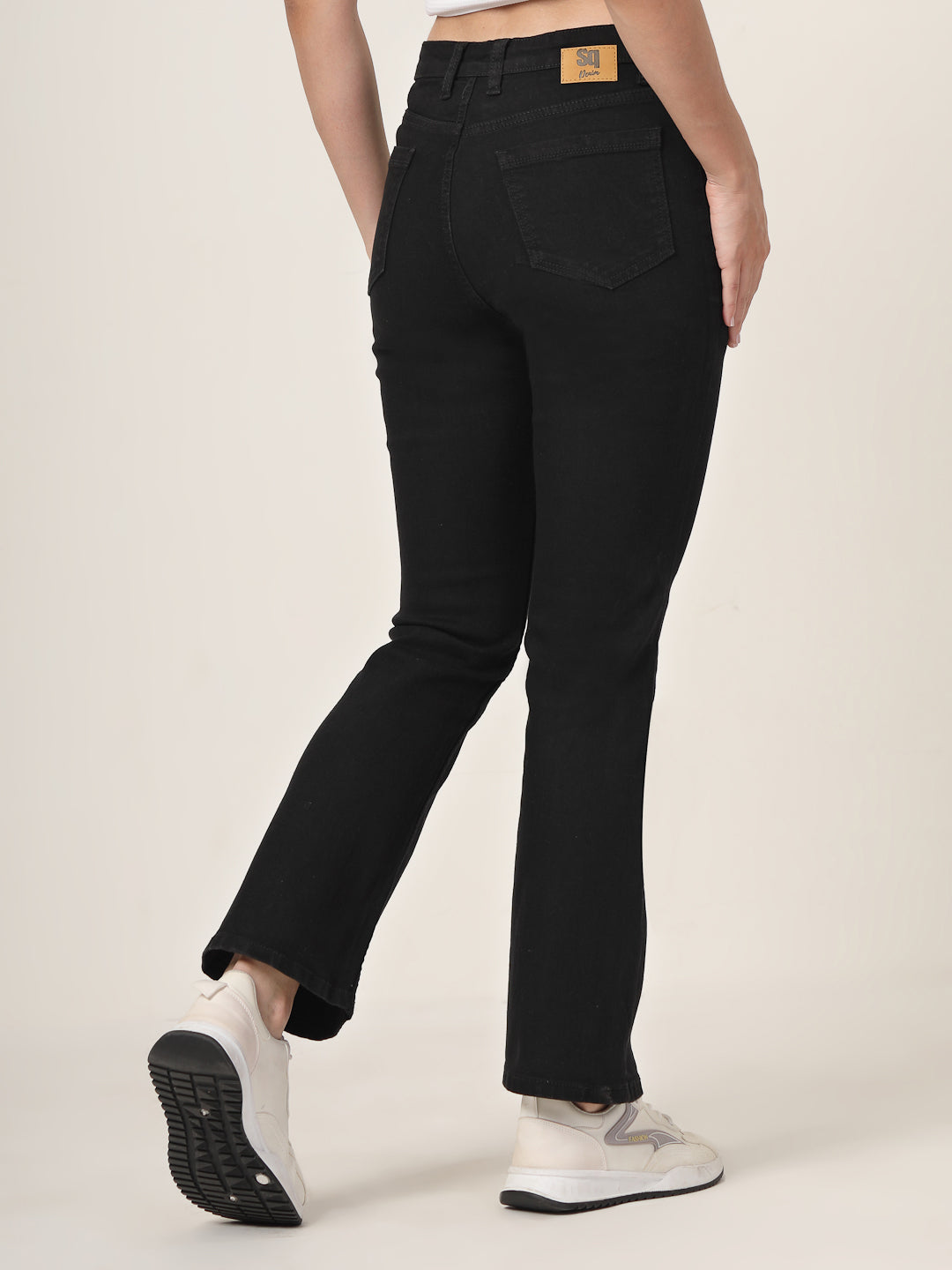 Style Quotient Women Black Boot Cut High Rise Stretchable Jeans-Jeans-StyleQuotient