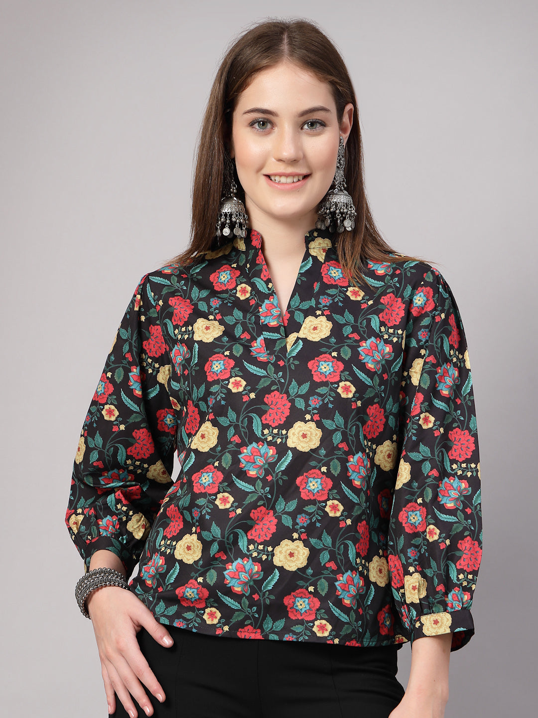 Style Quotient Women Black Multi Tunic-Tunics-StyleQuotient