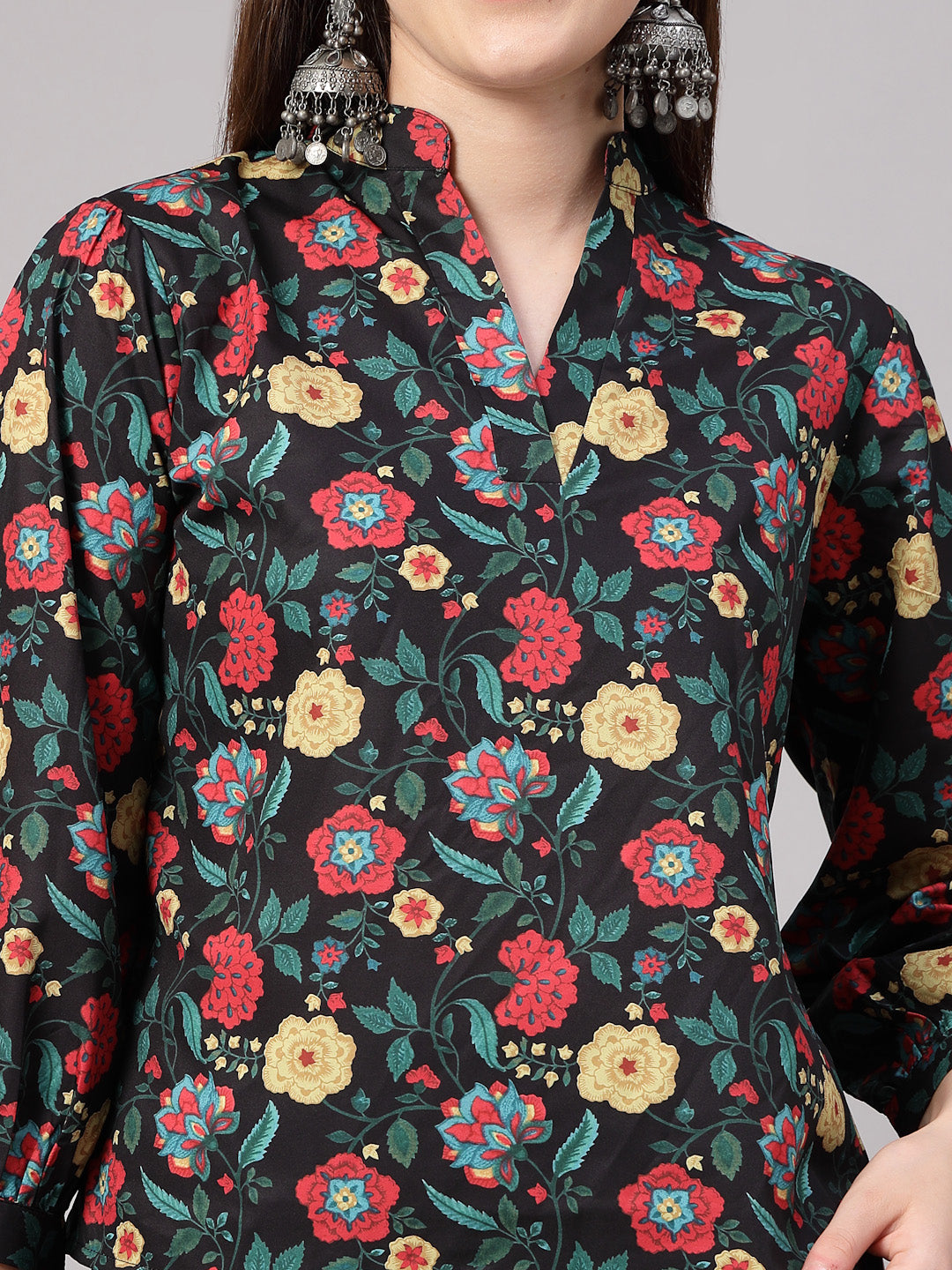 Style Quotient Women Black Multi Tunic-Tunics-StyleQuotient