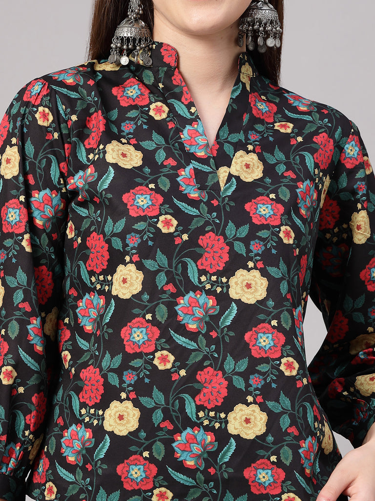 Style Quotient Women Black Multi Tunic-Tunics-StyleQuotient
