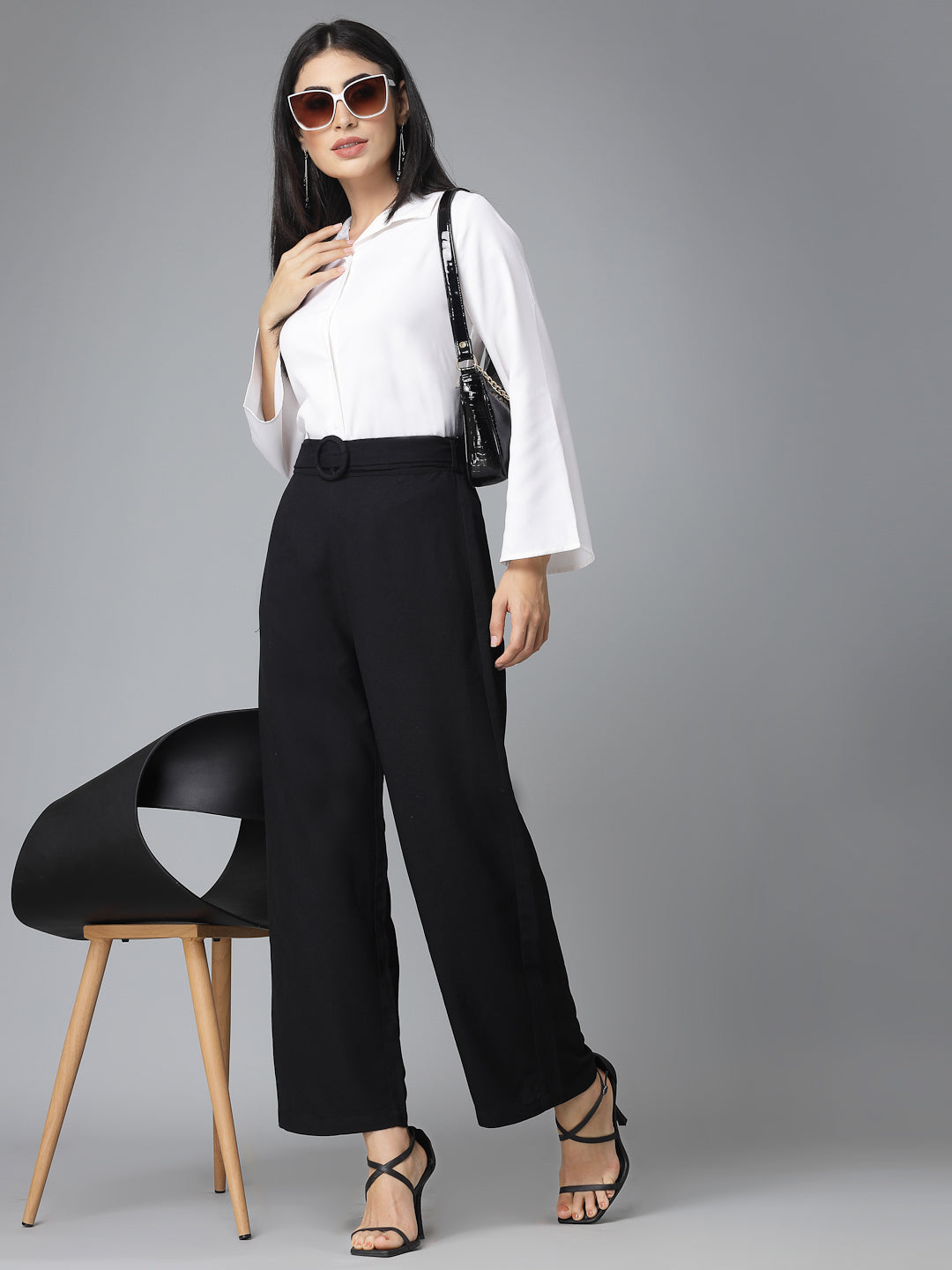 Style Quotients Women White Polyester Smart Casual Shirt-Shirts-StyleQuotient